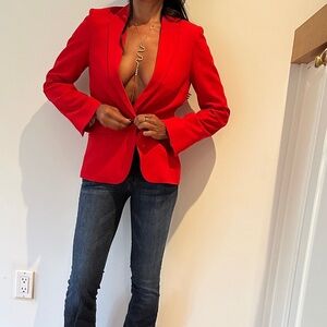 Zadig & Voltaire Red Tailored Single-Button Blazer